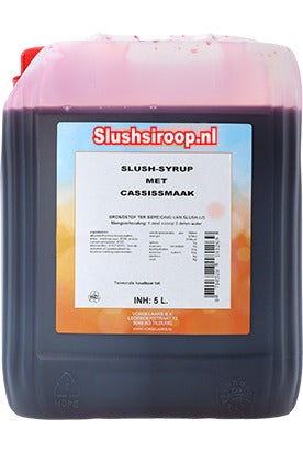 Slush-Sirup mit CASSIS-Geschmack – 5-Liter-Tank – Vorselaars – MilaNNE